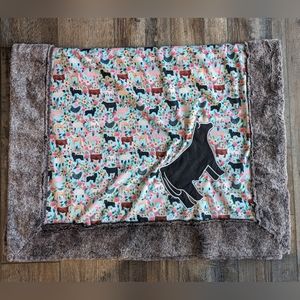 Farm Animal Minky Blanket